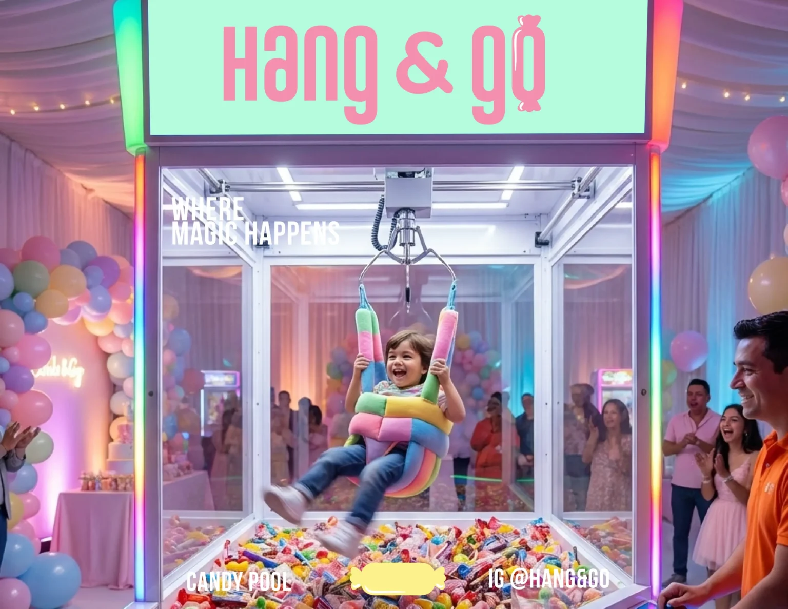 Máquina de premios de Hang & Go